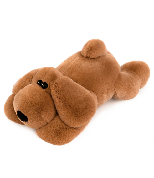 Меховые игрушки, игрушки из меха, игрушки из натурального меха, Собачка-подушка «Бартем»